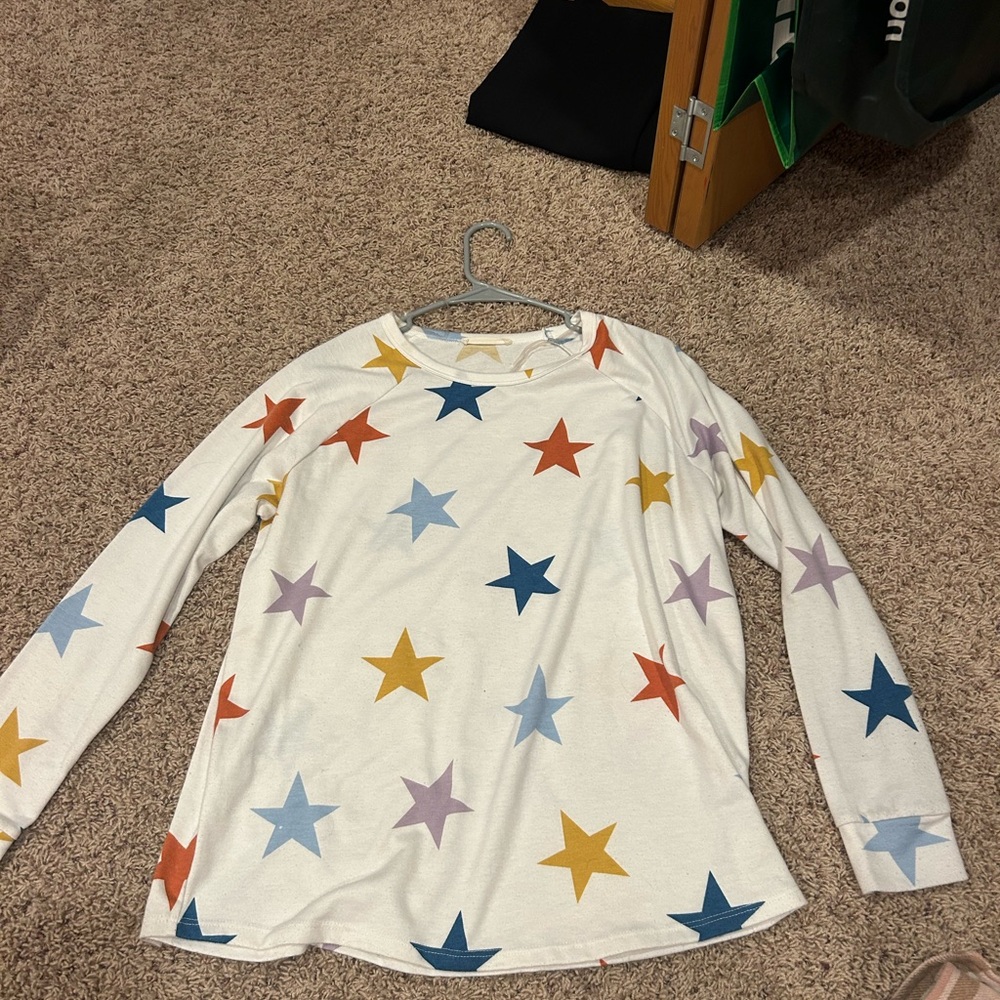 Colorful Star Pattern Long Sleeve Shirt